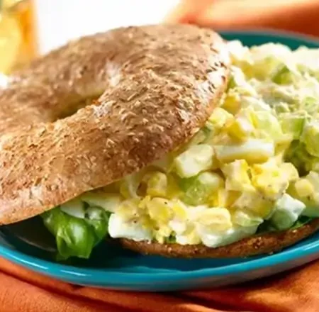 Egg Salad Bagel sandwich